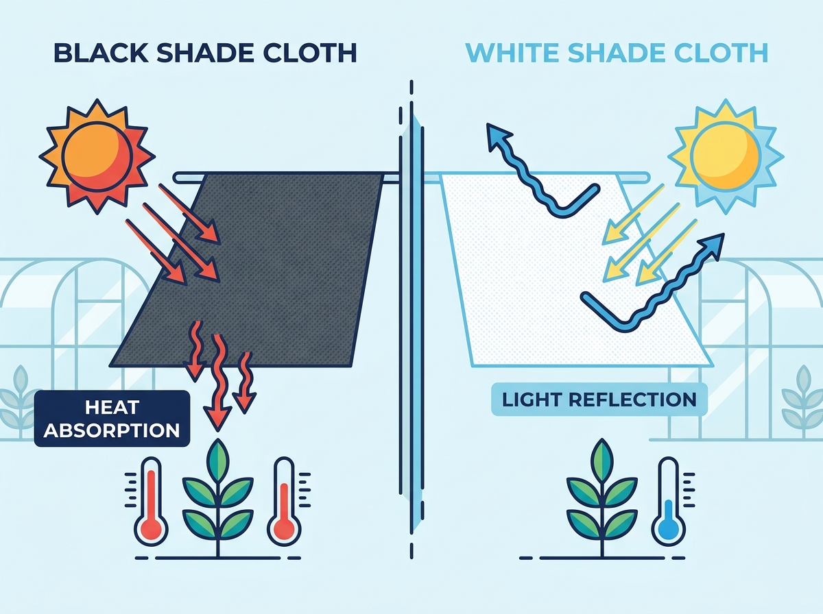 Commercial shade cloth installation over an agricultural greenhouse