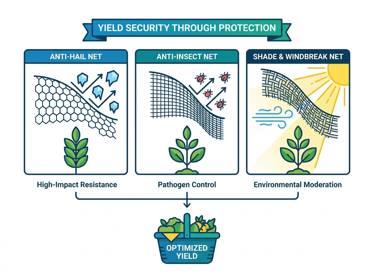 Commercial Agro Protection Net Installation